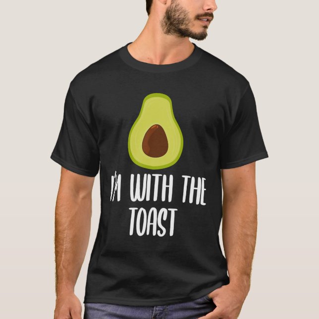 Roligt jag är med gisten Avocado Halloween Par C T Shirt (Framsida)