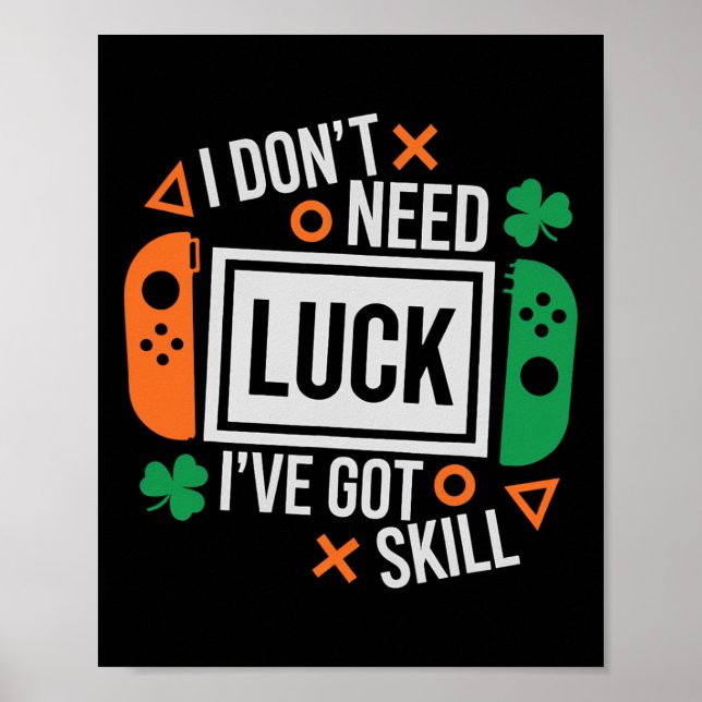 Roligt jag behöver inte tur jag har skicklighet St Poster (Framsidan)