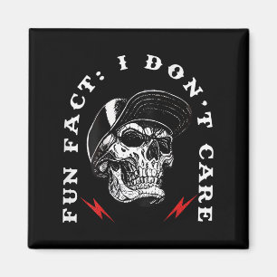 Roligt Jag bryr mig inte om Skeleton Sarkastic (på Magnet