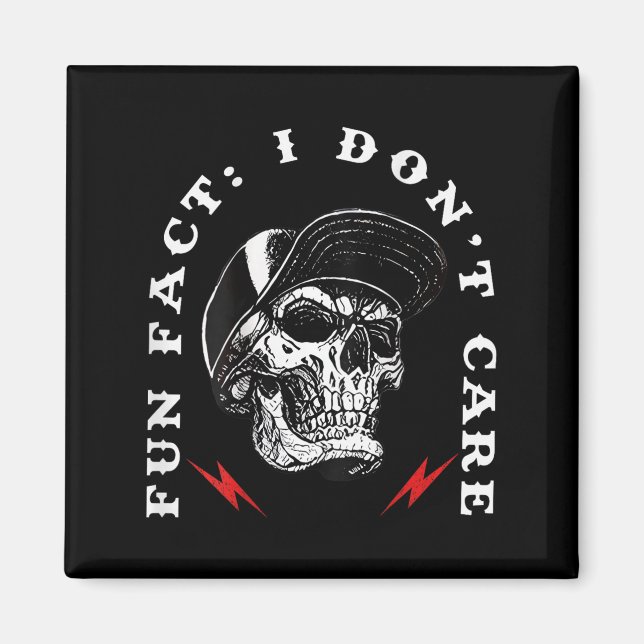 Roligt Jag bryr mig inte om Skeleton Sarkastic (på Magnet (Framsidan)