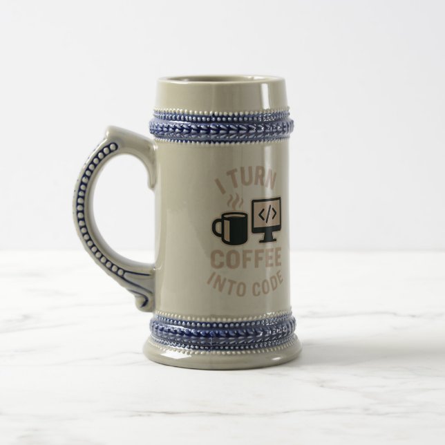 Roligt Jag Förvandlar Kaffe Till Kod Sejdel (Vänster)
