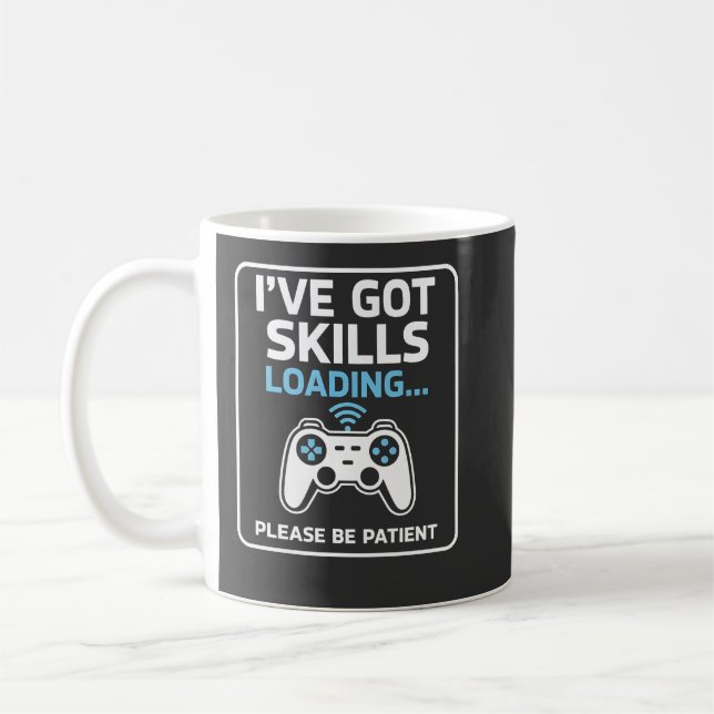 Roligt Jag Har Färdigheter Laddningsstatus Humor D Kaffemugg (Vänster)