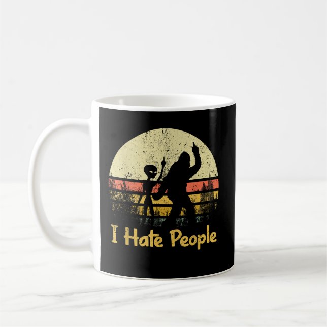 roligt jag hatar folk  kaffemugg (Vänster)