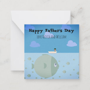 Roligt jag hellre fiskar fars dag anteckningskort