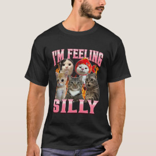 Roligt Jag Känner Mig Dumt Humor Sött Katt Meme Bo T Shirt