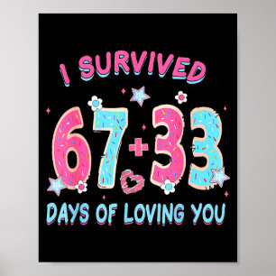 Roligt jag överlevde 67 + 33 dagar av att älska di poster