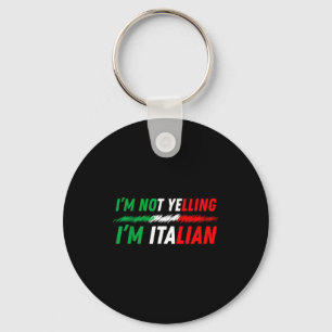 Roligt jag skriker inte jag är italiensk  nyckelring
