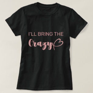 Roligt jag tar med det galna rosa möhippan t shirt