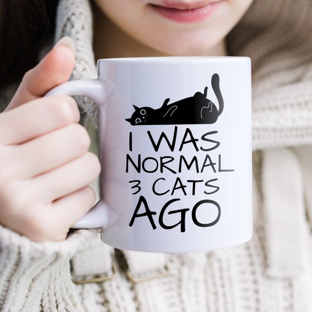 Roligt, jag var normal för 3 katter sedan kaffemugg (Skapare uppladdad)