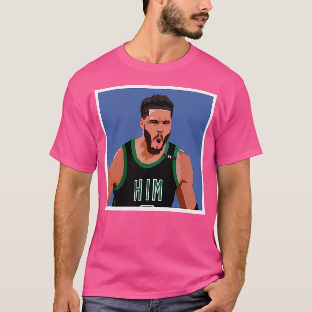 Roligt Jayson Tatum Him Porträtt T Shirt (Framsida)