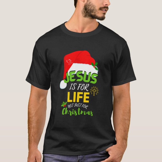 Roligt JESUS ÄR inte bara till jul för LIV T Shirt (Framsida)