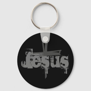 roligt JESUS-bokstäver + KOR Nyckelring