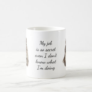 Roligt Jobb Quote Cute Raccoon Animal Work Kaffemugg