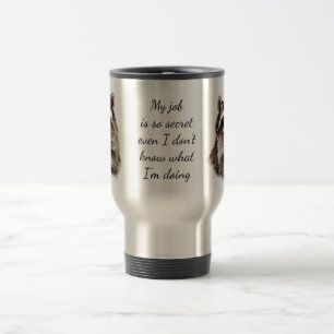 Roligt Jobb Quote Cute Raccoon Animal Work Resemugg