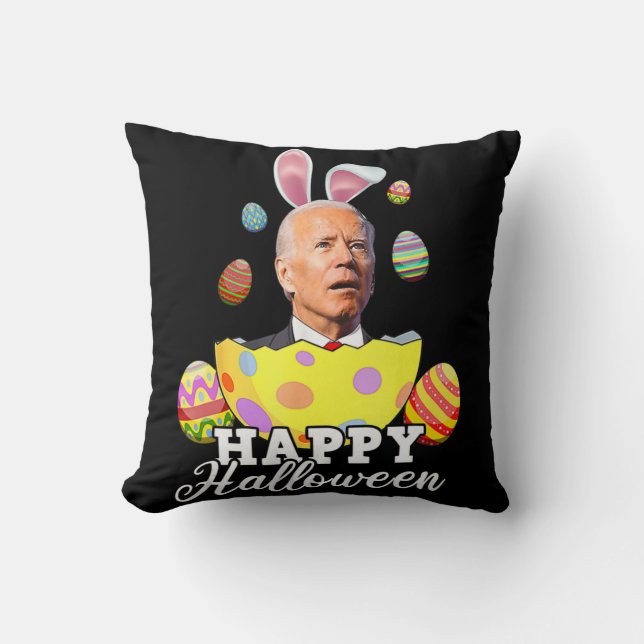 Roligt Joe Biden Happy halloween blandade Påsk Bid Kudde (Framsida)