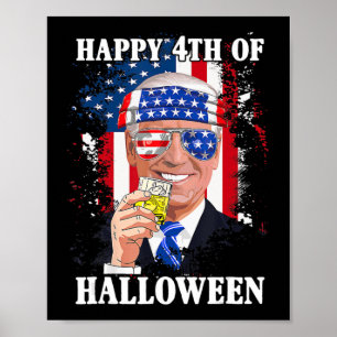 Roligt Joe Biden Happy halloween konfiskerade i ju Poster