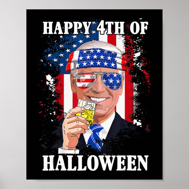 Roligt Joe Biden Happy halloween konfiskerade i ju Poster (Framsidan)
