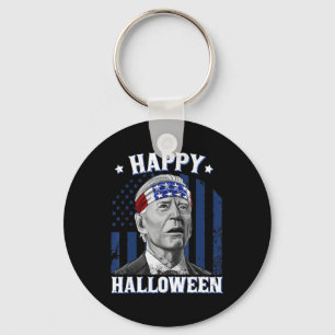 Roligt Joe Biden Happy halloween som var förvirrad Nyckelring