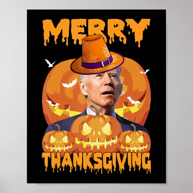 Roligt Joe Biden konfunderade Thanksgiving för hal Poster (Framsidan)