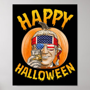 Roligt Joe Biden Pumpkin Happy halloween Konfunder Poster