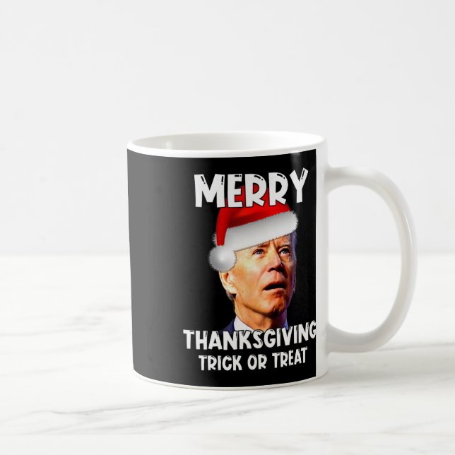 Roligt Joe Biden Santa Hat Merry Thanksgiving Chri Kaffemugg (Höger)