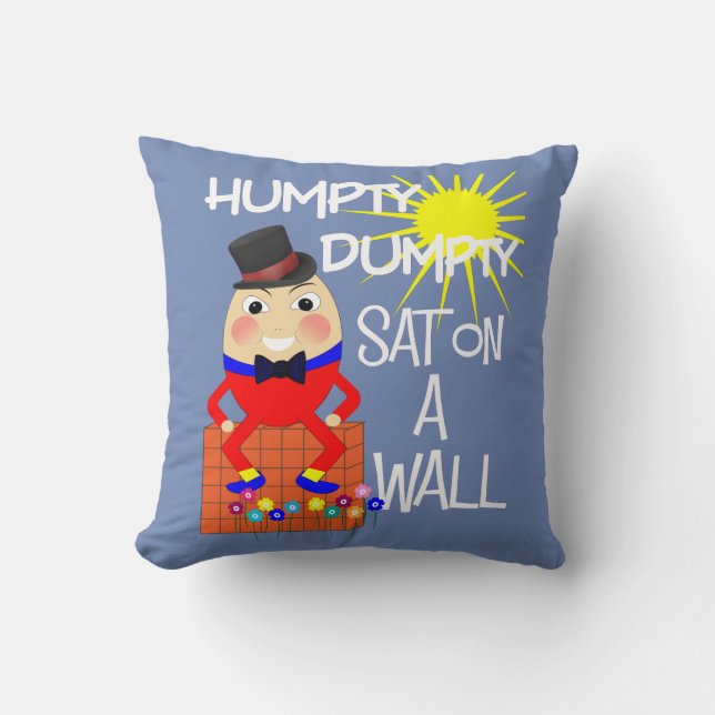 Roligt Jolly barnkammarerim Humpty gulliga Dumpty Kudde (Framsida)