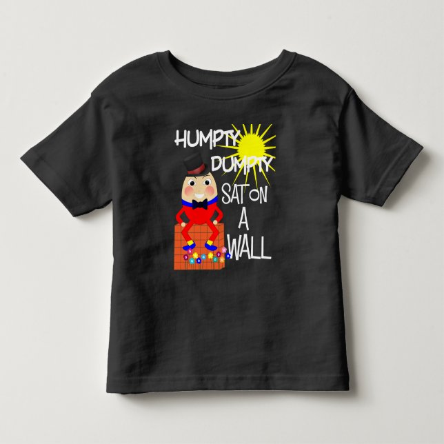 Roligt Jolly barnkammarerim Humpty gulliga Dumpty Tröja (Framsida)