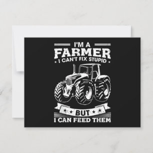 Roligt Jordbruk Traktor Jag Är En Bonde Jag Födar Spara Datumet