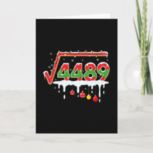 Roligt jul 67 meme kvadratrot 4489 slang matematik kort