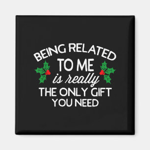 Roligt jul att vara släkt med mig familje skämt magnet
