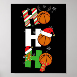 Roligt Jul Basketball Pajamas Player Matching C Poster