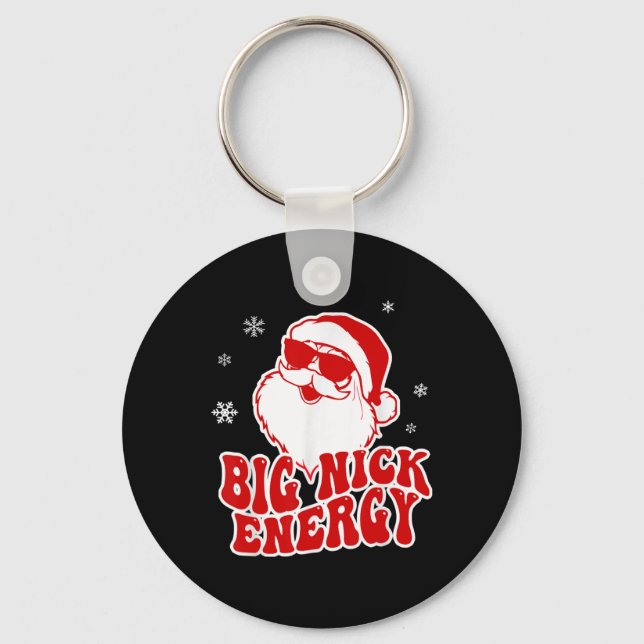 Roligt jul Big Nick Energy Santa Naughty Vuxen Nyckelring (Framsida)