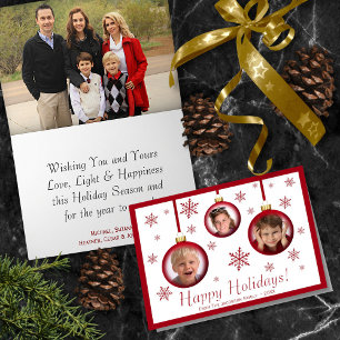 Roligt jul Boll Ornament 3 Photo Glad helg Kort