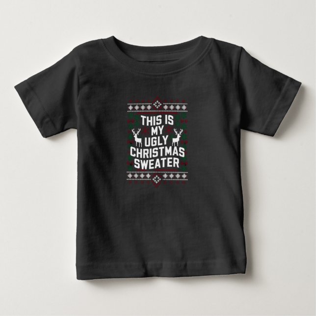 Roligt jul detta är min fula jultröja t shirt (Framsida)