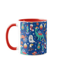 Roligt Jul Dinosaur Hund Parrot Avocado Cactus