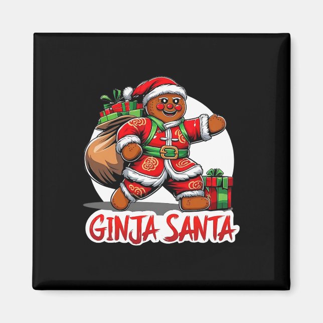Roligt jul Ginja rödhårig Ginger Santa 1  Magnet (Framsidan)