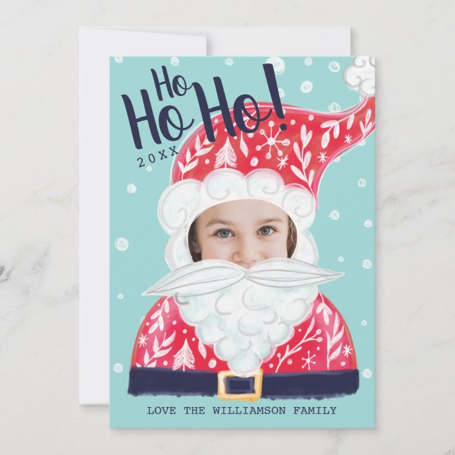 Roligt Jul Helgdag Jolly Jultomten Photo Card Julkort (Framsida)