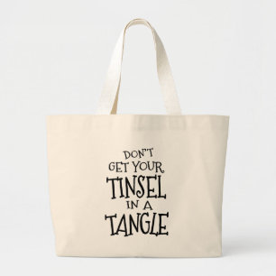 Roligt jul Helgdag Tinsel Stresser Jumbo Tygkasse
