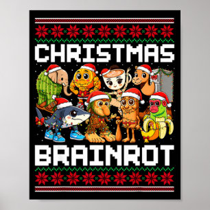 Roligt jul italienska hjärnrot för män kvinnor Bo Poster
