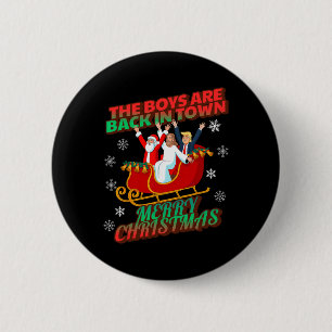 Roligt jul Jesus Santa Trump pojkar är Ck Chri Knapp