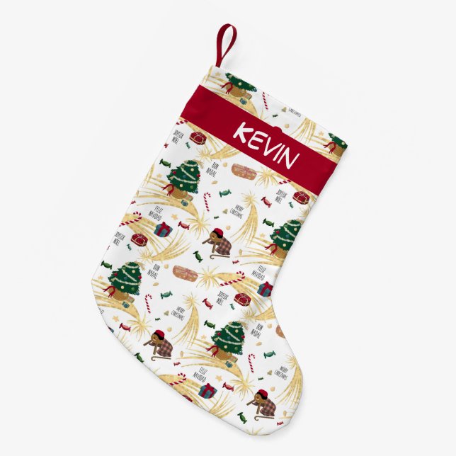 Roligt jul liten julstrumpa (Framsidan (Hängande))