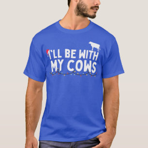 Roligt Jul Ljus för Cow Älskare T Shirt