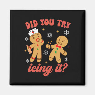 Roligt Jul Nurse Pepparkaksgubbe Prova Ic Magnet