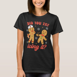 Roligt Jul Nurse Pepparkaksgubbe Prova Ic T Shirt