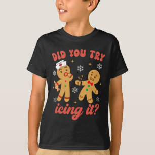 Roligt Jul Nurse Pepparkaksgubbe Prova Ic T Shirt