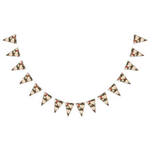 Roligt jul Poinsettia Splendor Helgdag Vimplar