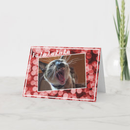 Roligt jul sång sjungande siamesisk kattunge foto helgkort