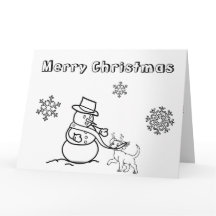 Roligt jul Snögubbe med Hund Me Card