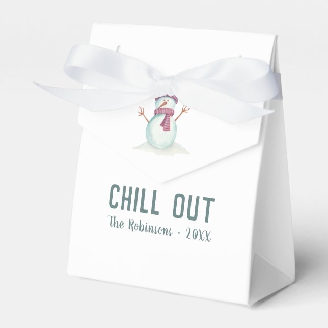 Roligt jul Snögubbe Presentaskar (Framsidan Sidan)