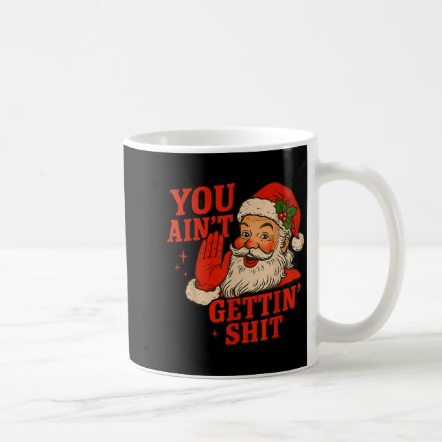 Roligt jul tomte du får inte vuxen Humo Kaffemugg (Höger)
